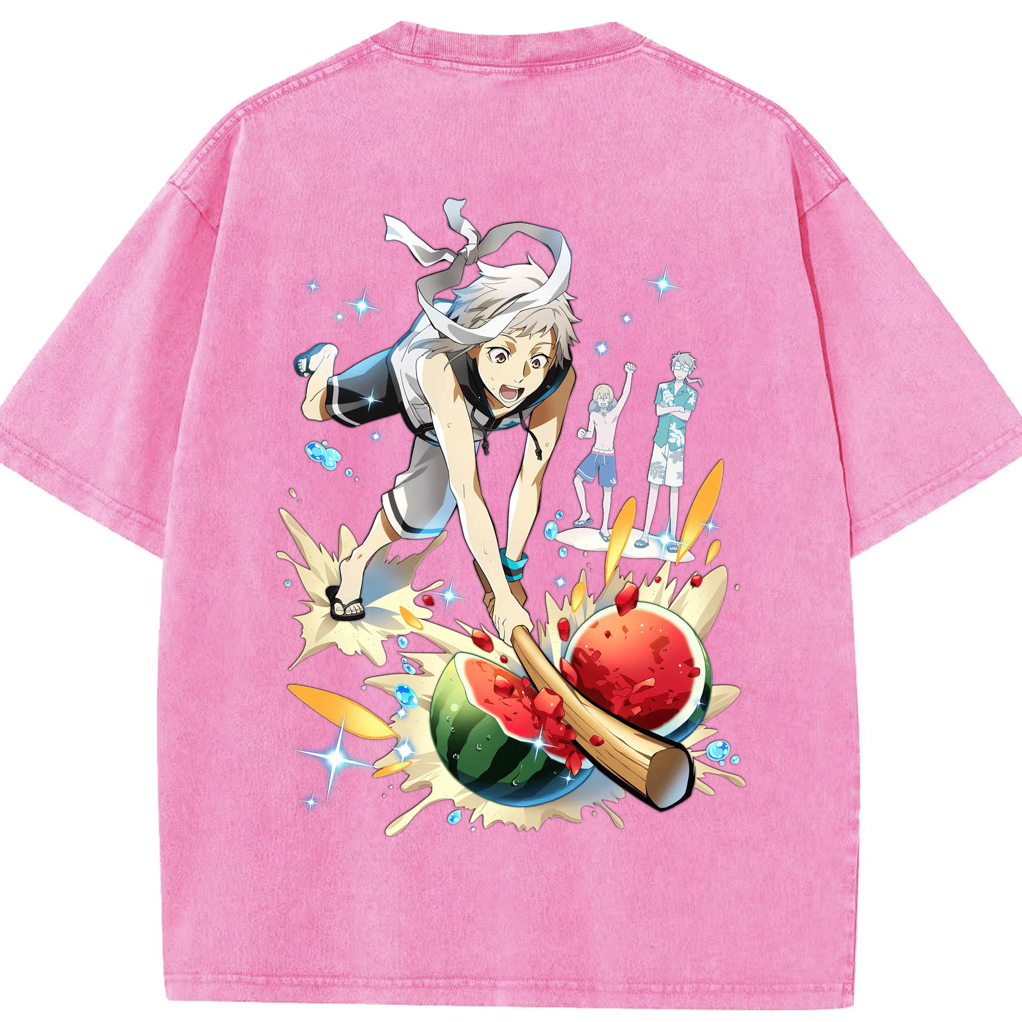 （画像用） 文豪ストレイドッグス Bungo Stray Dogs 綿100% ヴィンテージ風 半袖Tシャツ（背面プリント）